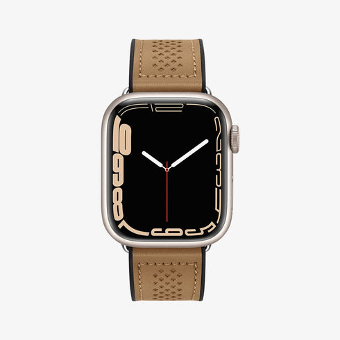 062MP25079 - Apple Watch Series (Apple Watch (49mm)/Apple Watch (45mm)/Apple Watch (42mm)) Watch Band Retro Fit in black showing the front